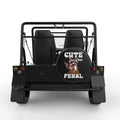 CUTE BUT FERAL BLACK TIRE COVER FOR MOKE