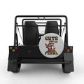 CUTE BUT FERAL SILVER CARBON FIBER TIRE COVER FOR MOKE
