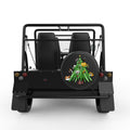 CUTE CAT CHRISTMAS TREE BLACK CARBON FIBER TIRE COVER FOR MOKE