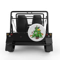 CUTE CAT CHRISTMAS TREE WHITE CARBON FIBER TIRE COVER FOR MOKE
