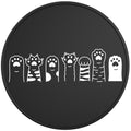CUTE CAT PAWS BLACK TIRE COVER