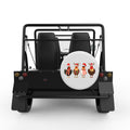 CUTE CHRISTMAS CHICKENS WHITE TIRE COVER FOR MOKE