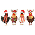 CUTE CHRISTMAS CHICKENS