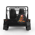 CUTE CHRISTMAS GOLDEN RETRIEVER BLACK CARBON FIBER TIRE COVER FOR MOKE