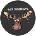 CUTE CHRISTMAS MOOSE BLACK CARBON FIBER TIRE COVER