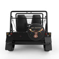 CUTE CHRISTMAS MOOSE BLACK CARBON FIBER TIRE COVER FOR MOKE