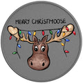 CUTE CHRISTMAS MOOSE SILVER CARBON FIBER TIRE COVER