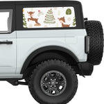 CUTE FAWNS AND TREES QUARTER WINDOW DECAL FITS 2021+ FORD BRONCO 2 DOOR HARD TOP
