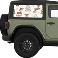 CUTE FAWNS AND TREES QUARTER WINDOW DECAL FITS 2011-2018 JEEP WRANGLER 2 DOOR HARD TOP JK