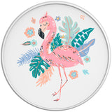 CUTE FLAMINGO WHITE TIRE COVER