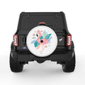 CUTE FLAMINGO WHITE TIRE COVER