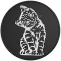 CUTE PEEKING CAT BLACK TIRE COVER