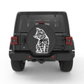 CUTE PEEKING CAT BLACK CARBON FIBER TIRE COVER