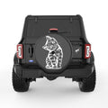 CUTE PEEKING CAT BLACK CARBON FIBER TIRE COVER