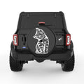 CUTE PEEKING CAT BLACK TIRE COVER