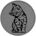 CUTE PEEKING CAT SILVER CARBON FIBER TIRE COVER