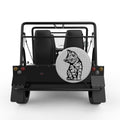 CUTE PEEKING CAT SILVER CARBON FIBER TIRE COVER FOR MOKE