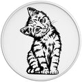 CUTE PEEKING CAT WHITE TIRE COVER