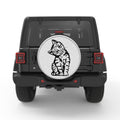 CUTE PEEKING CAT BLACK TIRE COVER