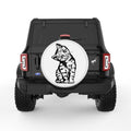 CUTE PEEKING CAT WHITE TIRE COVER