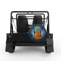 CUTE TEDDY BEAR HALLOWEEN BLACK CARBON FIBER TIRE COVER FOR MOKE