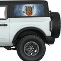 CUTE TEDDY BEAR HALLOWEEN QUARTER WINDOW DECAL FITS 2021+ FORD BRONCO 2 DOOR HARD TOP