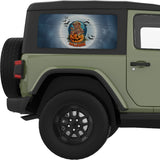 CUTE TEDDY BEAR HALLOWEEN QUARTER WINDOW DECAL FITS 2011-2018 JEEP WRANGLER 2 DOOR HARD TOP JK