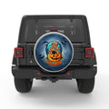 CUTE TEDDY BEAR HALLOWEEN WHITE TIRE COVER