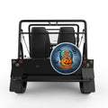 CUTE TEDDY BEAR HALLOWEEN SILVER CARBON FIBER TIRE COVER FOR MOKE