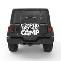 CAMPERS GONNA CAMP BLACK CARBON FIBER TIRE COVER