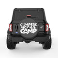CAMPERS GONNA CAMP BLACK CARBON FIBER TIRE COVER
