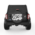 CAMPERS GONNA CAMP BLACK TIRE COVER