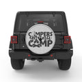 CAMPERS GONNA CAMP WHITE TIRE COVER