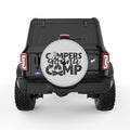 CAMPERS GONNA CAMP SILVER CARBON FIBER TIRE COVER