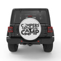 CAMPERS GONNA CAMP SILVER CARBON FIBER TIRE COVER