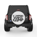 CAMPERS GONNA CAMP PEARL  WHITE CARBON FIBER TIRE COVER