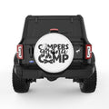 CAMPERS GONNA CAMP WHITE TIRE COVER