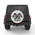CAMPING AWAY FROM THE TOWN BLACK TIRE COVER