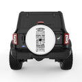 CAMPING RULES WHITE TIRE COVER