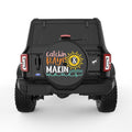 CATCHIN RAYS AND MAKIN WAVES BLACK TIRE COVER