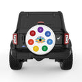 CHAKRAS AROUND LOTUS FLOWER WHITE TIRE COVER
