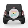 CHRISTMAS BY THE SEA SILVER CARBON FIBER TIRE COVER