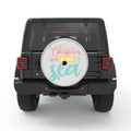 CHRISTMAS BY THE SEA SILVER CARBON FIBER TIRE COVER