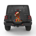 CHRISTMAS GERMAN SHEPHERD PEARL  WHITE CARBON FIBER TIRE COVER
