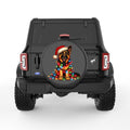CHRISTMAS GERMAN SHEPHERD BLACK CARBON FIBER TIRE COVER