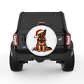 CHRISTMAS GERMAN SHEPHERD WHITE TIRE COVER