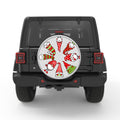 CHRISTMAS GNOMES BLACK TIRE COVER