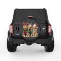 CHRISTMAS GOLDEN RETRIEVER BLACK TIRE COVER