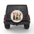 CHRISTMAS GOLDEN RETRIEVER BLACK TIRE COVER