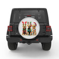 CHRISTMAS GOLDEN RETRIEVER SILVER CARBON FIBER TIRE COVER